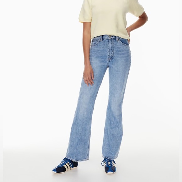 Denim Forum Denim - Denim Forum Aritzia Marlene 60s High Rise Flare Blue Denim Jeans 28